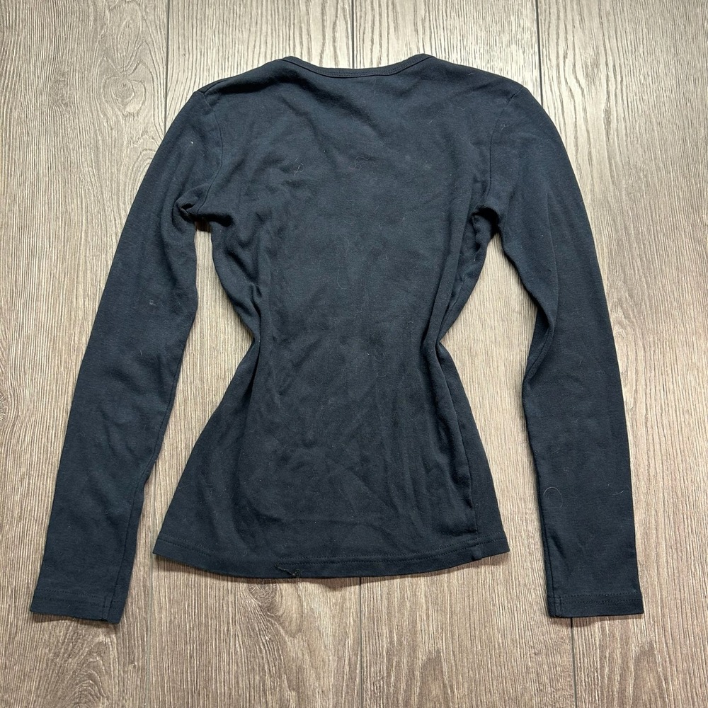 Harley Davidson Womens Small Long Sleeve Shirt Black Y2K Timeless Legends Vtg - Picture 4 of 7